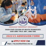 2022 23 ND Admission Alert OFFICIAL Ogun State College Of Health