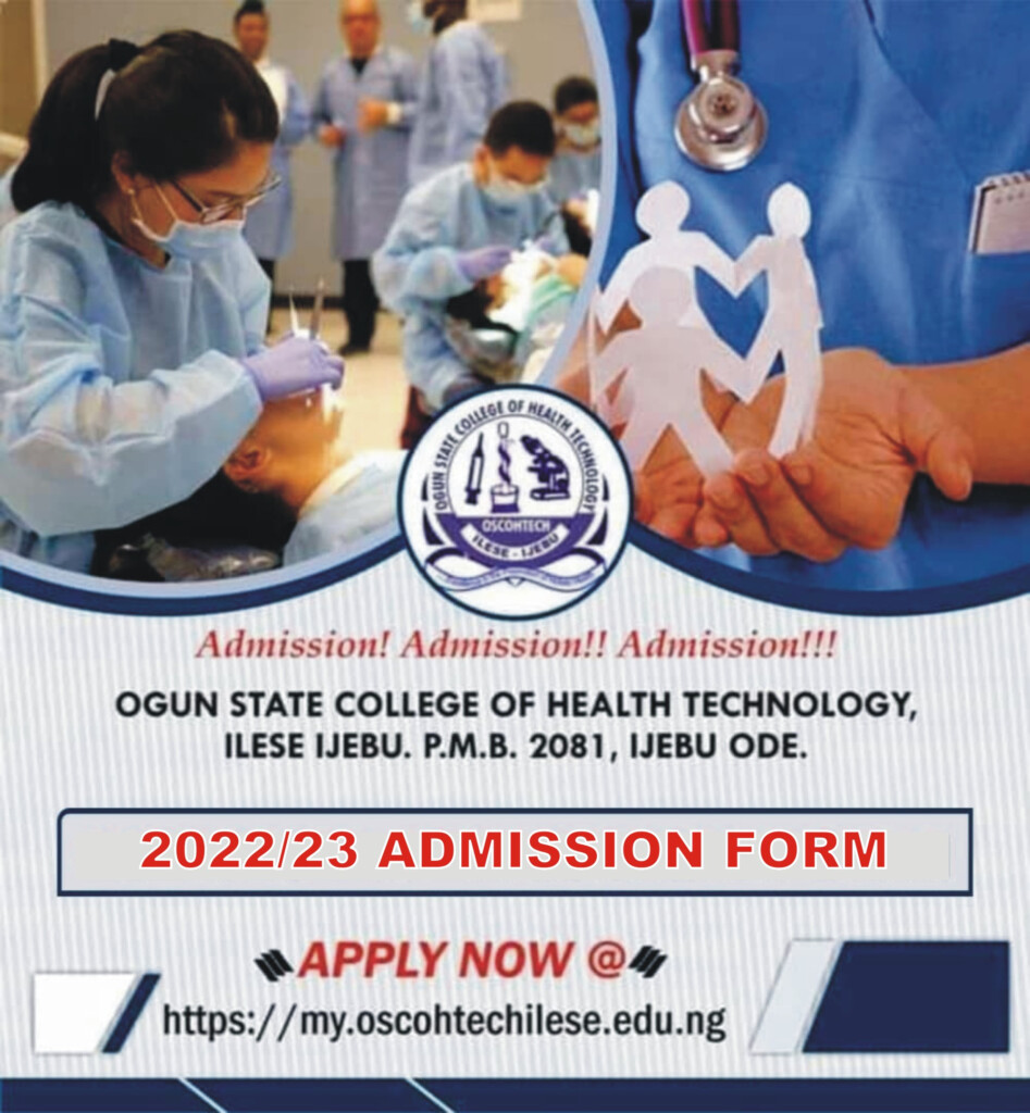 2022 23 ND Admission Alert OFFICIAL Ogun State College Of Health 