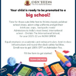 Admissions open for 2021 Orchids The International School