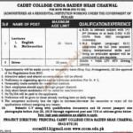 Cadet College Choa Saiden Shah Chakwal Jobs The News Jobs Ads 09 July