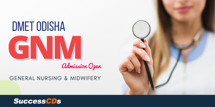 DMET Odisha Nursing Admission 2020 Courses Application Form