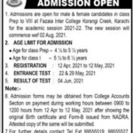 FAZAIA Inter College Malir Cantt Karachi Admission 2022 Form