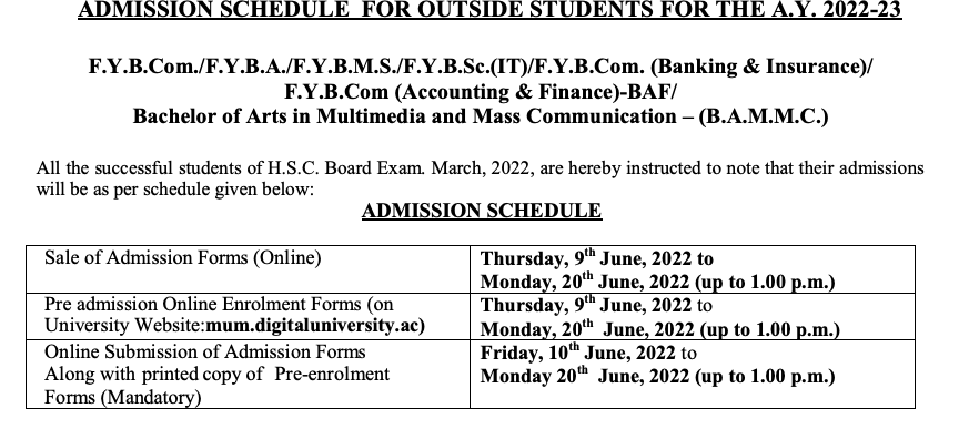 NKT College Merit List 2022 N K T College Thane 3rd Cut Off List Out