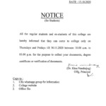 Notice For All Students Ex students