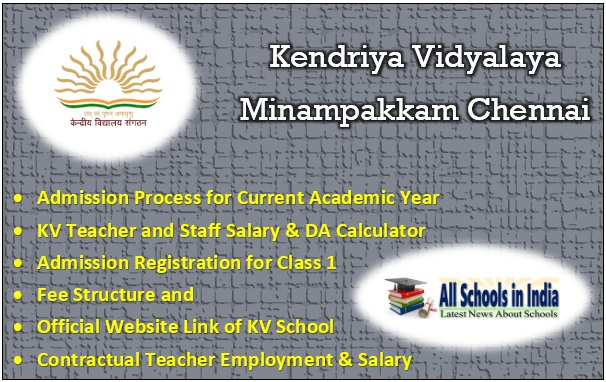 Official Website Of Kendriya Vidyalaya Minampakkam Chennai KV