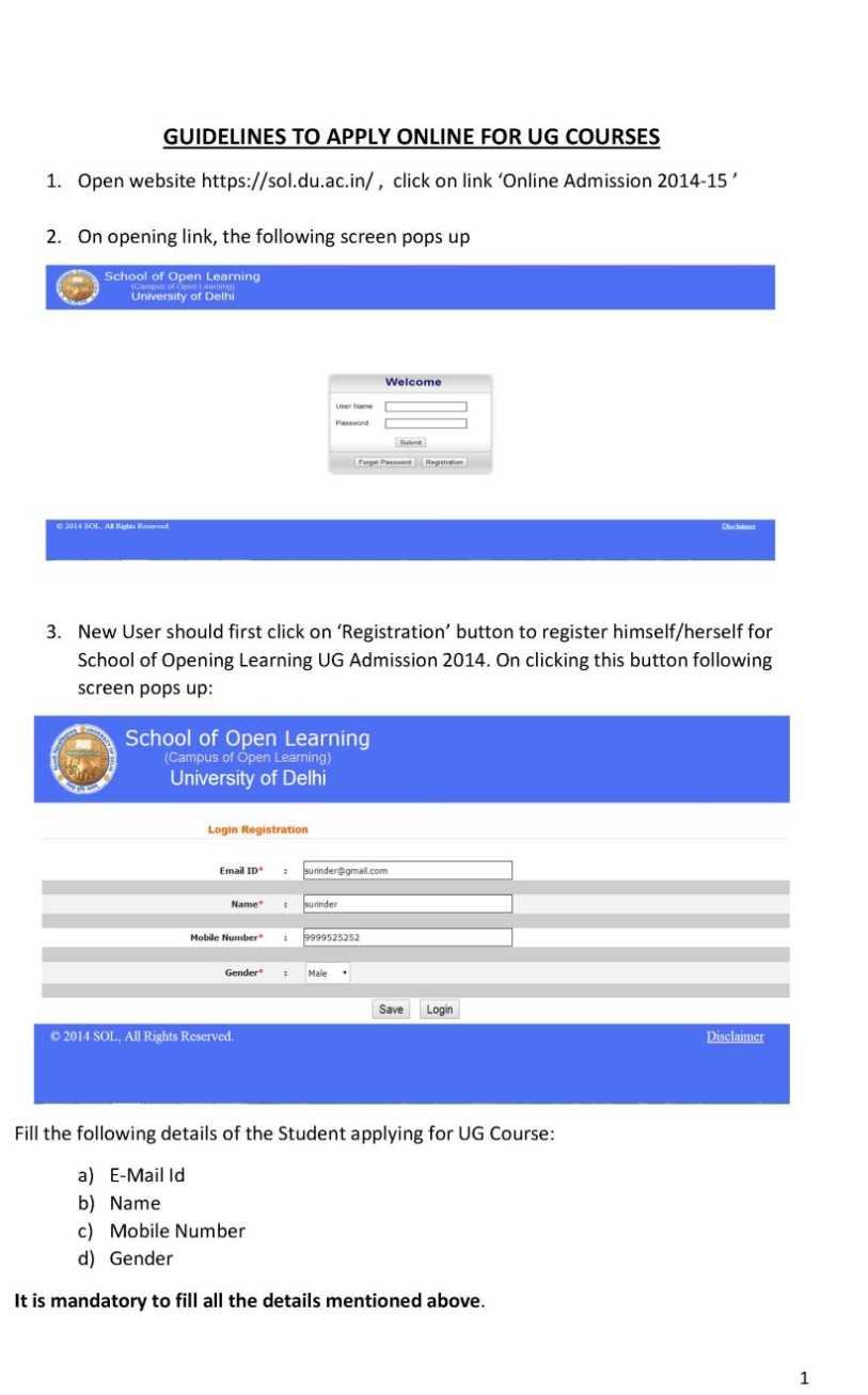 Online Admission In DU SOL 2021 2022 Student Forum