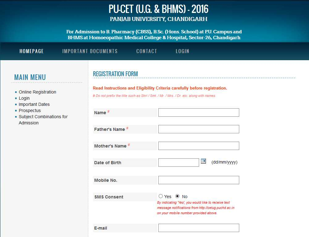 Punjab University B Tech Admission Form 2022 2023 Student Forum