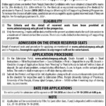 Punjab University College Of Pharmacy Admission Session 2018 2023