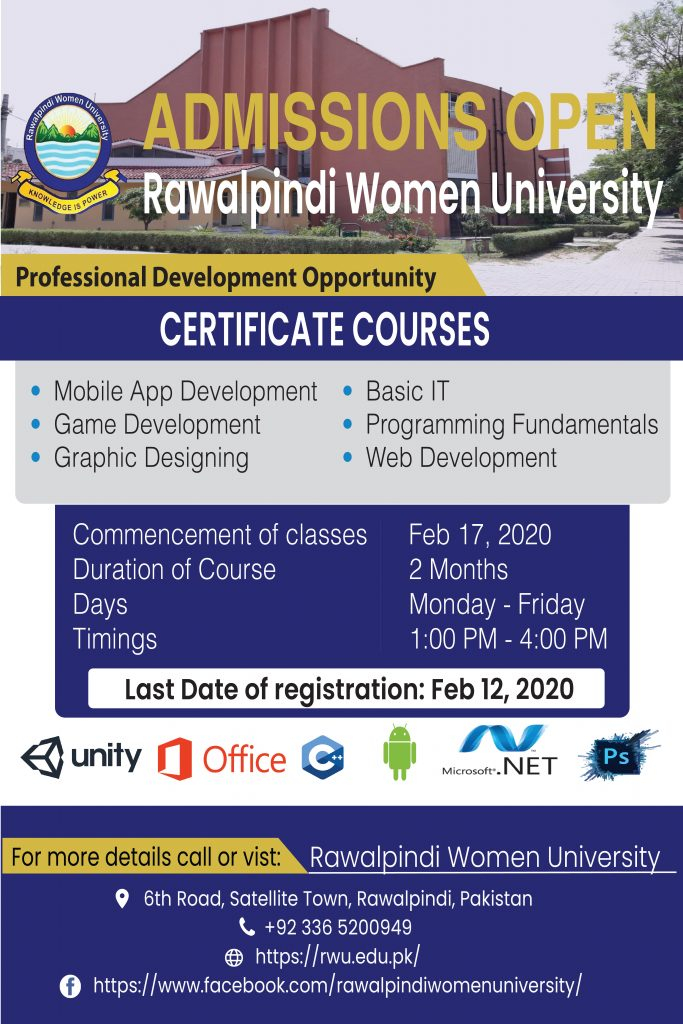 Short Computer Courses Rawalpindi Women University