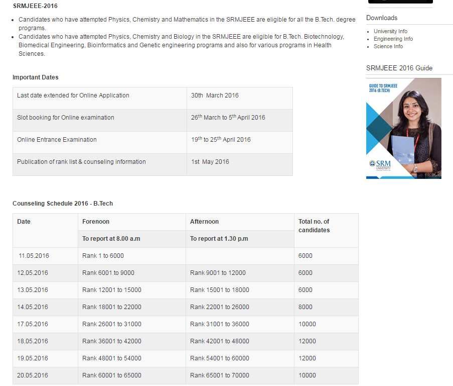 Srm University Srmeee Results 2022 2023 EduVark