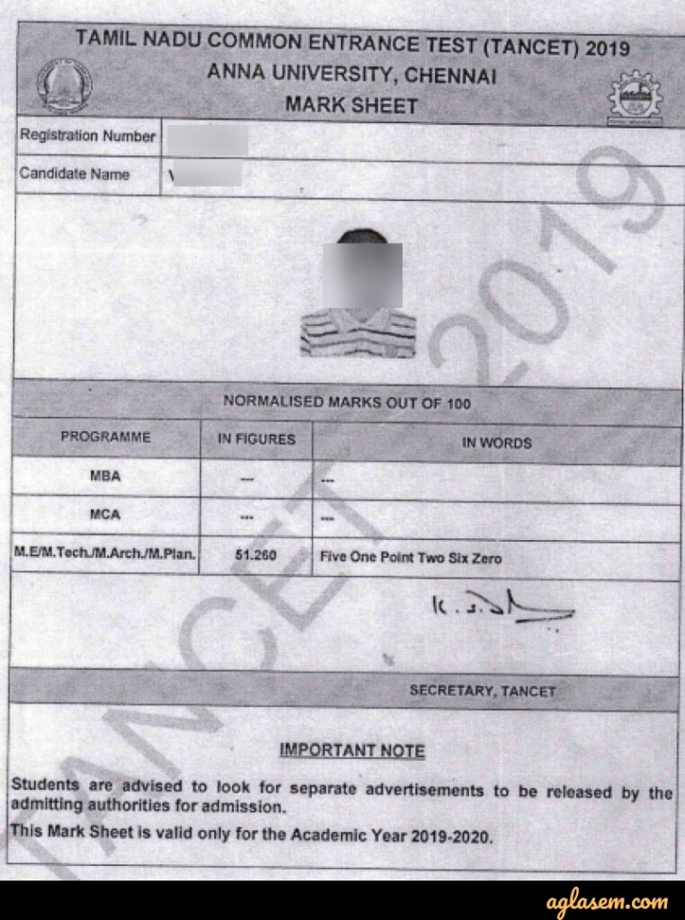 TANCET 2021 Result Date Check Link tancet annauniv edu AglaSem 