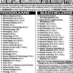 University Of Karachi Admission 2019 Bachelor Master Form Last Date