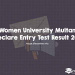 Women University Multan Declare Entry Test Result 2021