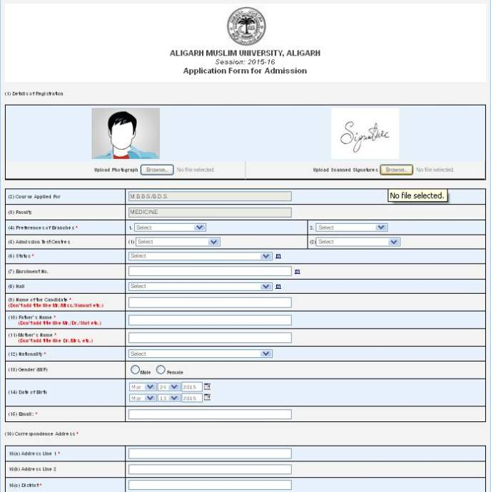 Aligarh Muslim University MBBS Admission Form 2020 2021 Student Forum