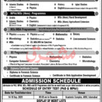 Allama Iqbal Open University Admission Form 2022 Ma English Admission