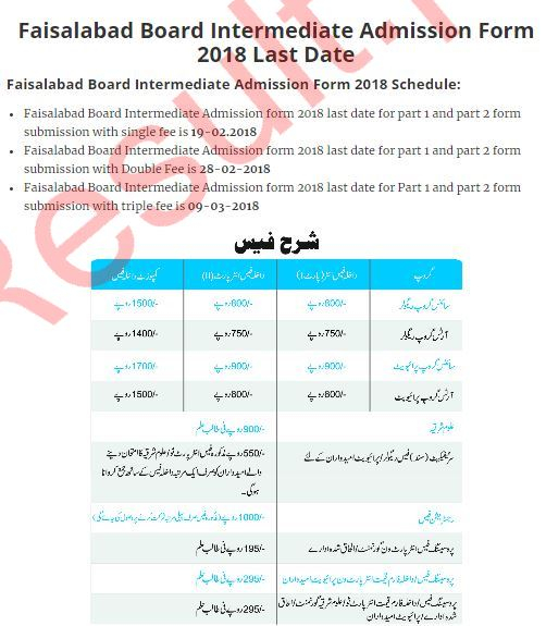 BISE Faisalabad Board Admissions 2022 Bisefsd Online