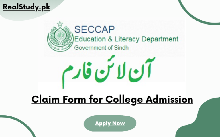 Claim Form For College Admission 2023 Seccap Real Study