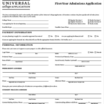 College Admission Form Pdf Admission Form