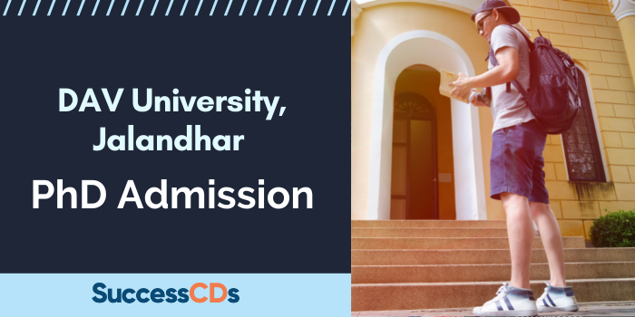 DAV University PhD Admission 2022 Application Form Dates