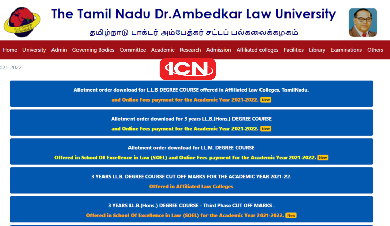 Dr Ambedkar Law College Admission 2022 2023 BA LLB Apply www tndalu ac in