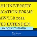 DU LLB Application Forms 2022 Dates Extended Delhi University Law