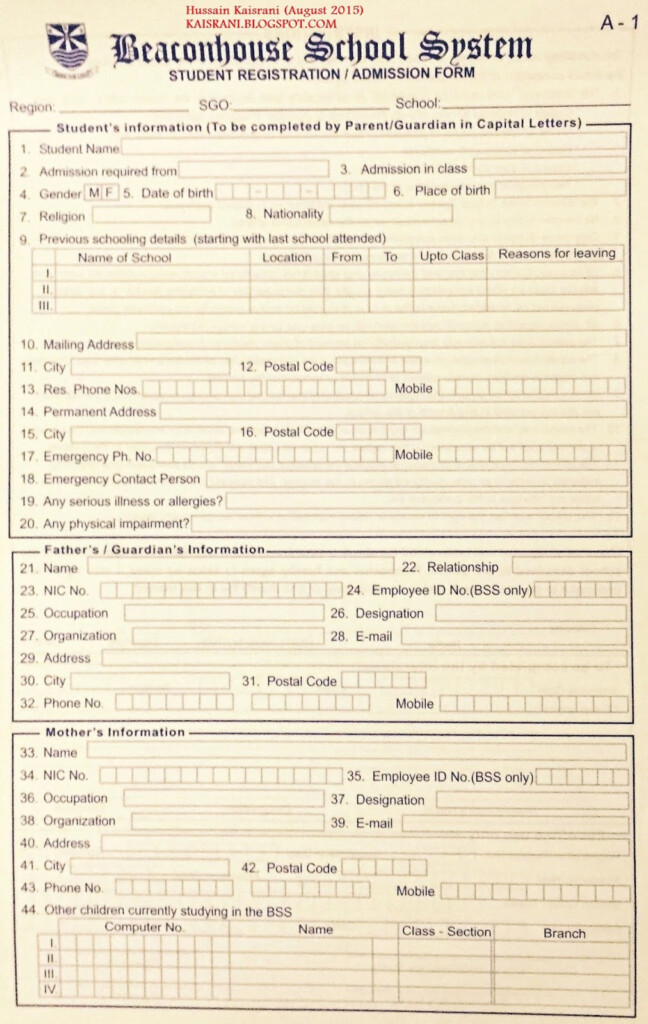 Hussain Kaisrani Beaconhouse School System Bahria Town Campus BBTC 