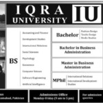 Iqra University Islamabad Admission 2022 Apply Online Www iqra edu pk