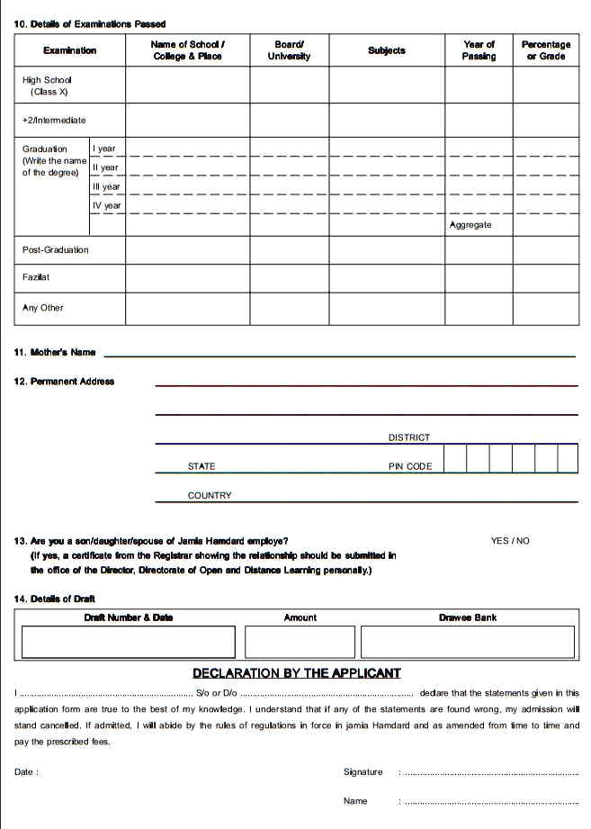 Jamia Hamdard Medical College Admission Form 2022 Admission Form