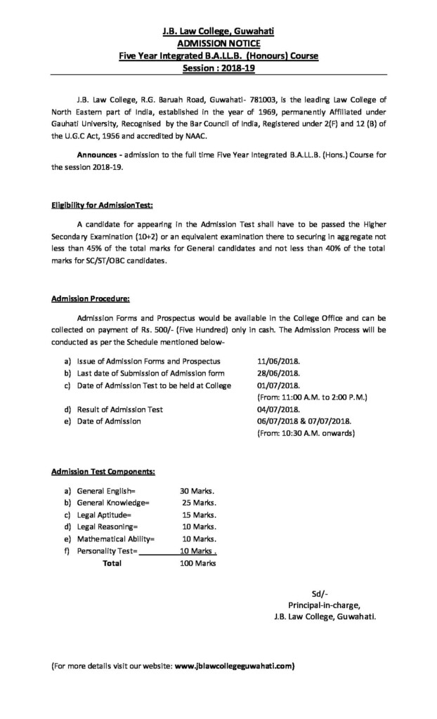 Jb Law College Guwahati Admission Form Admission Form