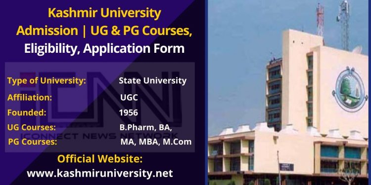 Kashmir University Admission 2023 Application Form Fees