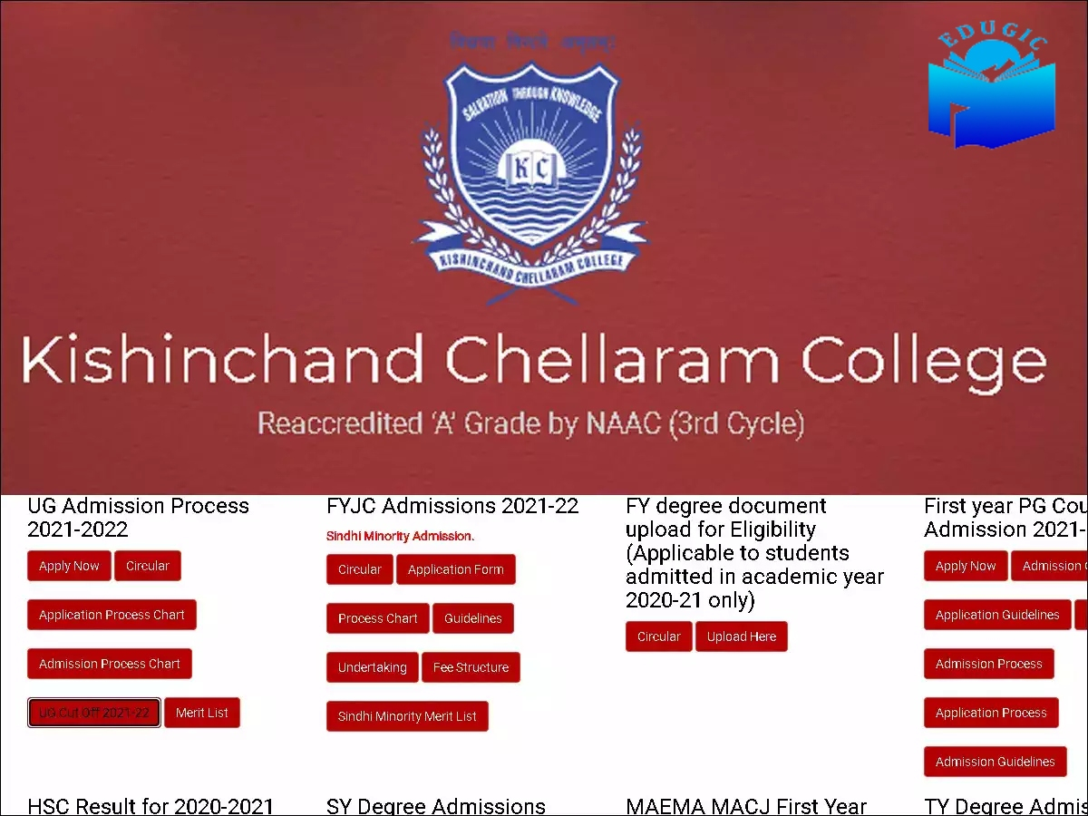 KC College Admission Form 2022 Kccollege edu in Kishinchand Chellaram