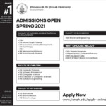 MAJU Karachi Admission Spring 2021 Muhammad Ali Jinnah