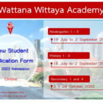 New Student Application Form For 2023 Admission Online Wattana