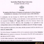 Pune University Application Form 2020 Extended Application Reopen