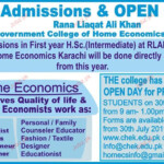 Rana Liaquat Ali Khan College Admission Form Admission Form