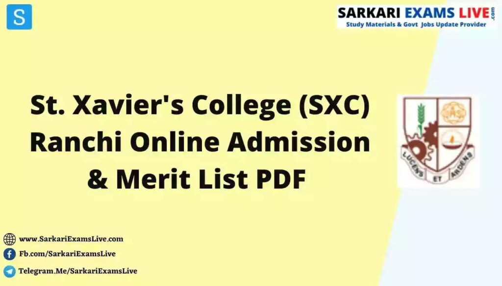 Www sxcrani Online Admission Form 2022 23 St Xavier s College 