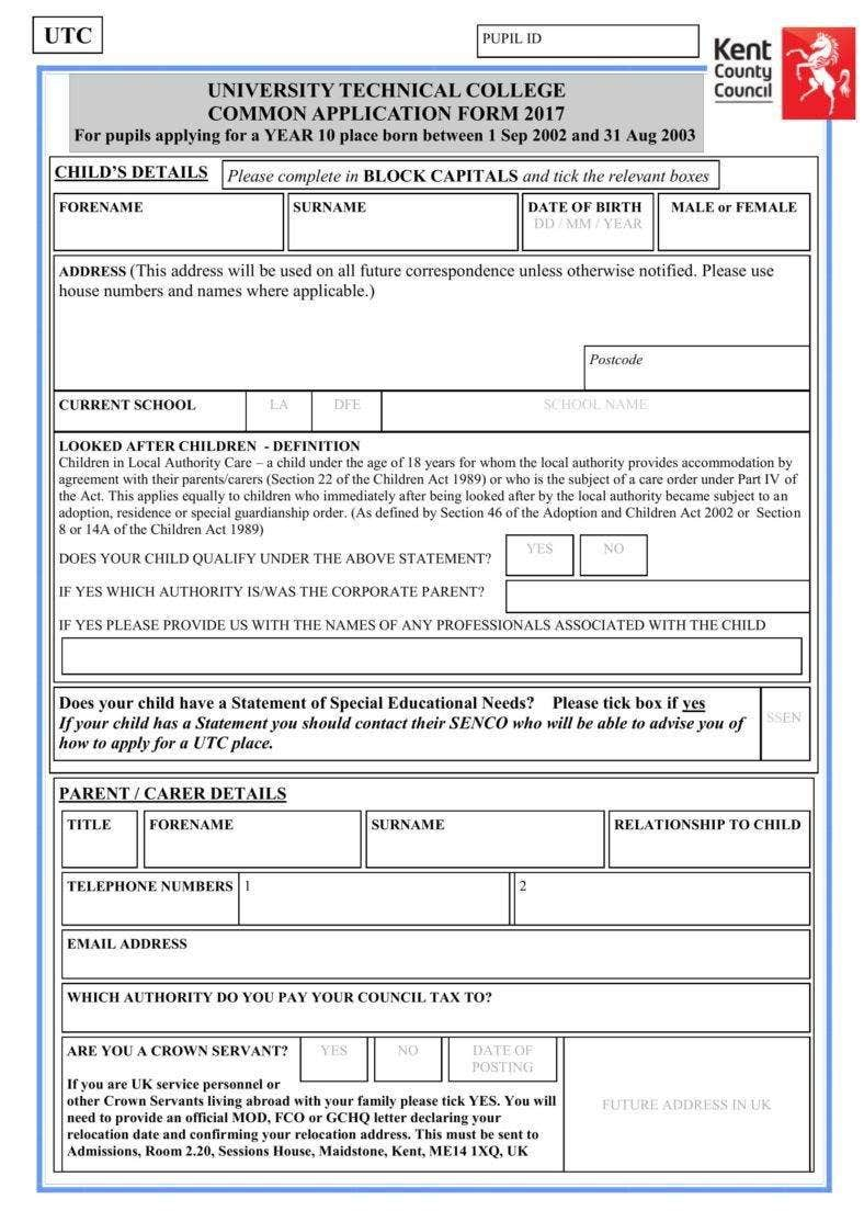 14 College Application Form Templates PDF DOC Docs Free 