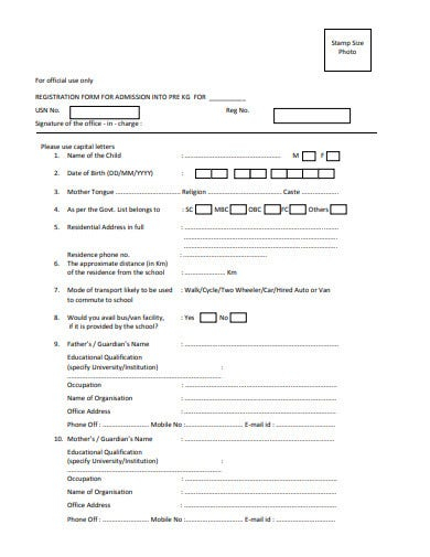 23 School Admission Form Templates In DOC PDF