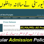 Admissions Open Punjab University Lahore Admission Policy For BS MA