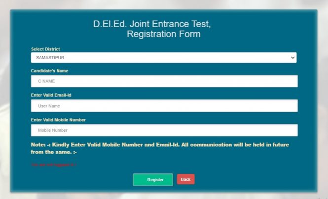 Bihar DELED Admission Entrance Form Apply 2023 New Date