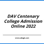 DAV Centenary College Admission Online 2022 Apply Direct