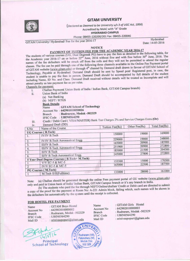 Gitam DD In Favour Of 2021 2022 Student Forum