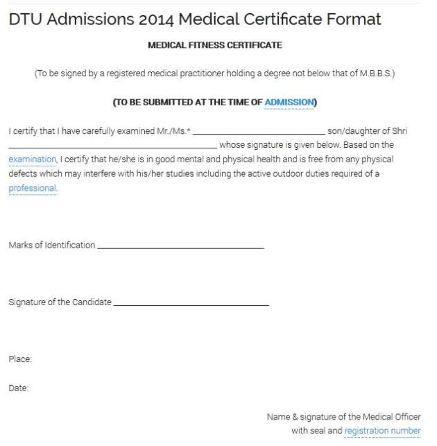 Health Certificate Format For Admission 2021 2022 Student Forum