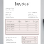 Invoice Template Printable Invoice Small Business Invoice Etsy In