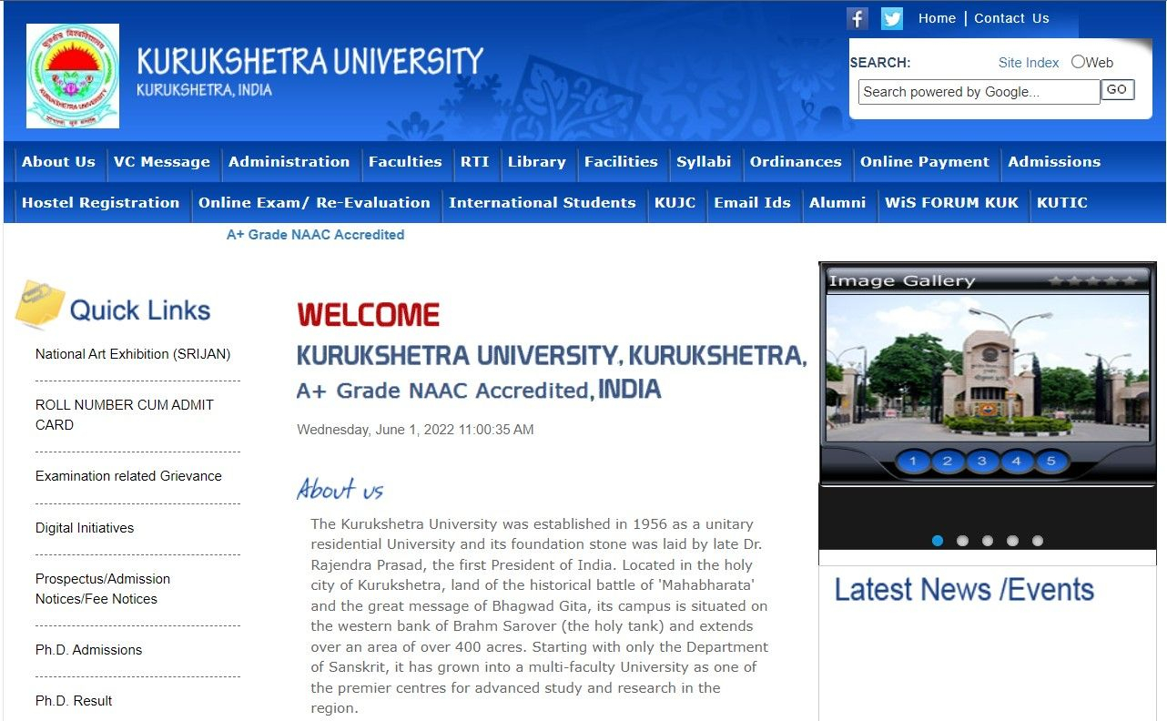 Kurukshetra University Phd Admission Form 202317