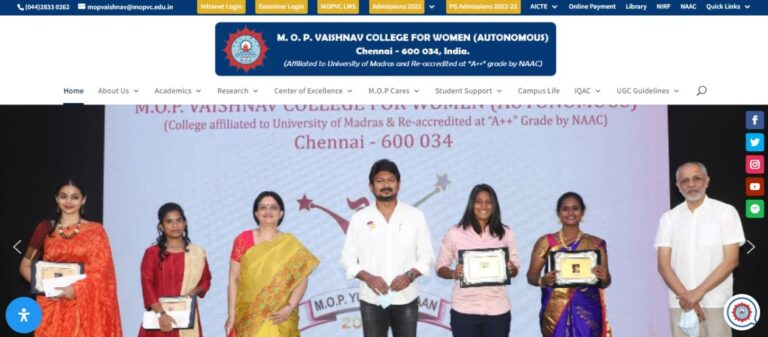 Mop Vaishnav College For Women Admission 2022 Selection List