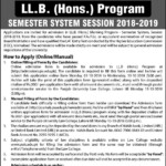 Punjab University Law College Lahore Admission 2018 PULC Online