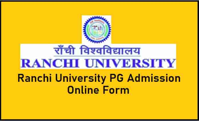 Ranchi University PG Admission Online Form 2021 2023 Merit List Arts