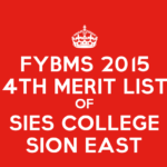 Second Phase Of FYBMS Admission 2015 Of SIES College Sion West BMS