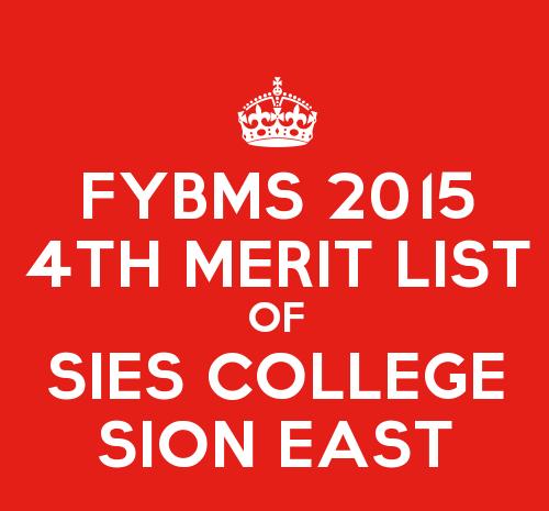 Second Phase Of FYBMS Admission 2015 Of SIES College Sion West BMS